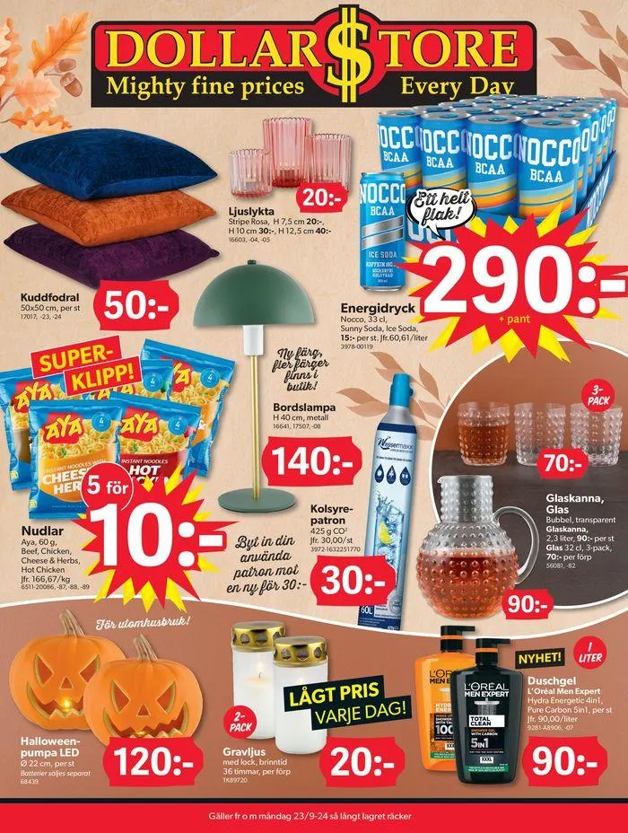 DollarStore Erbjudanden från 24 september till 8 oktober 2024 - Reklamblad sidor 1