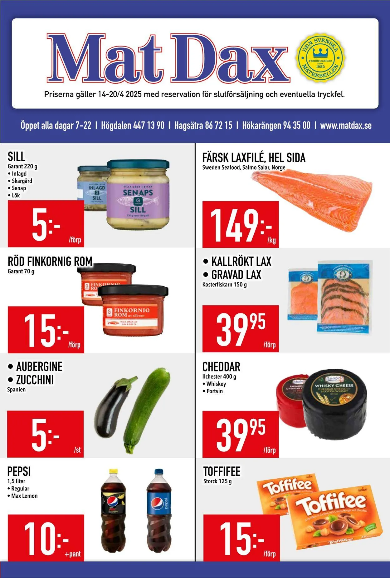Matdax från 21 april till 27 april 2025 - Reklamblad sidor 1