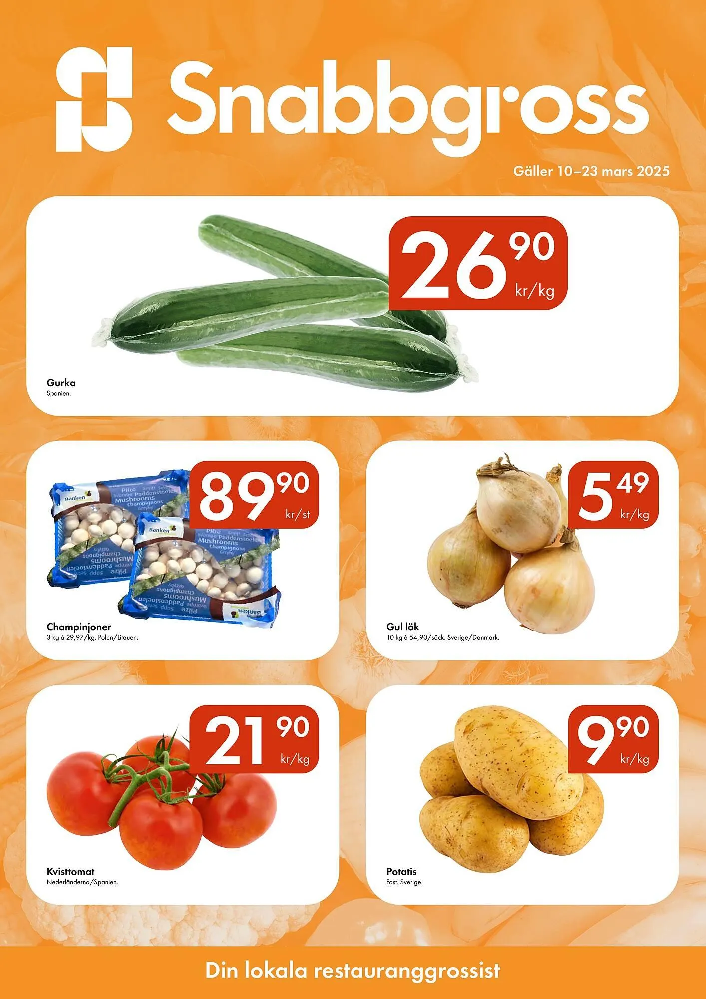 Snabbgross reklamblad från 10 mars till 23 mars 2025 - Reklamblad sidor 1