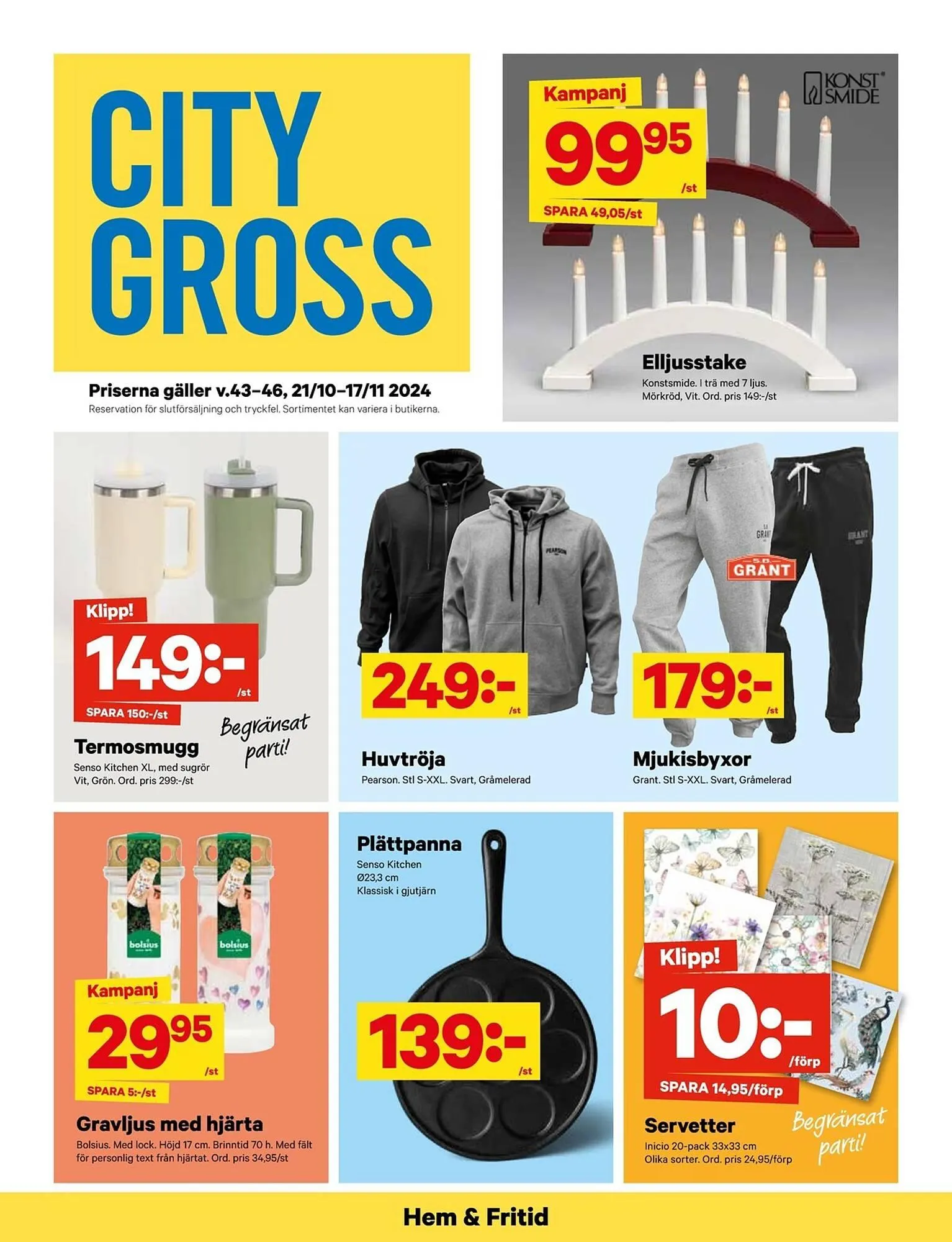 City Gross reklamblad från 21 oktober till 17 november 2024 - Reklamblad sidor 1