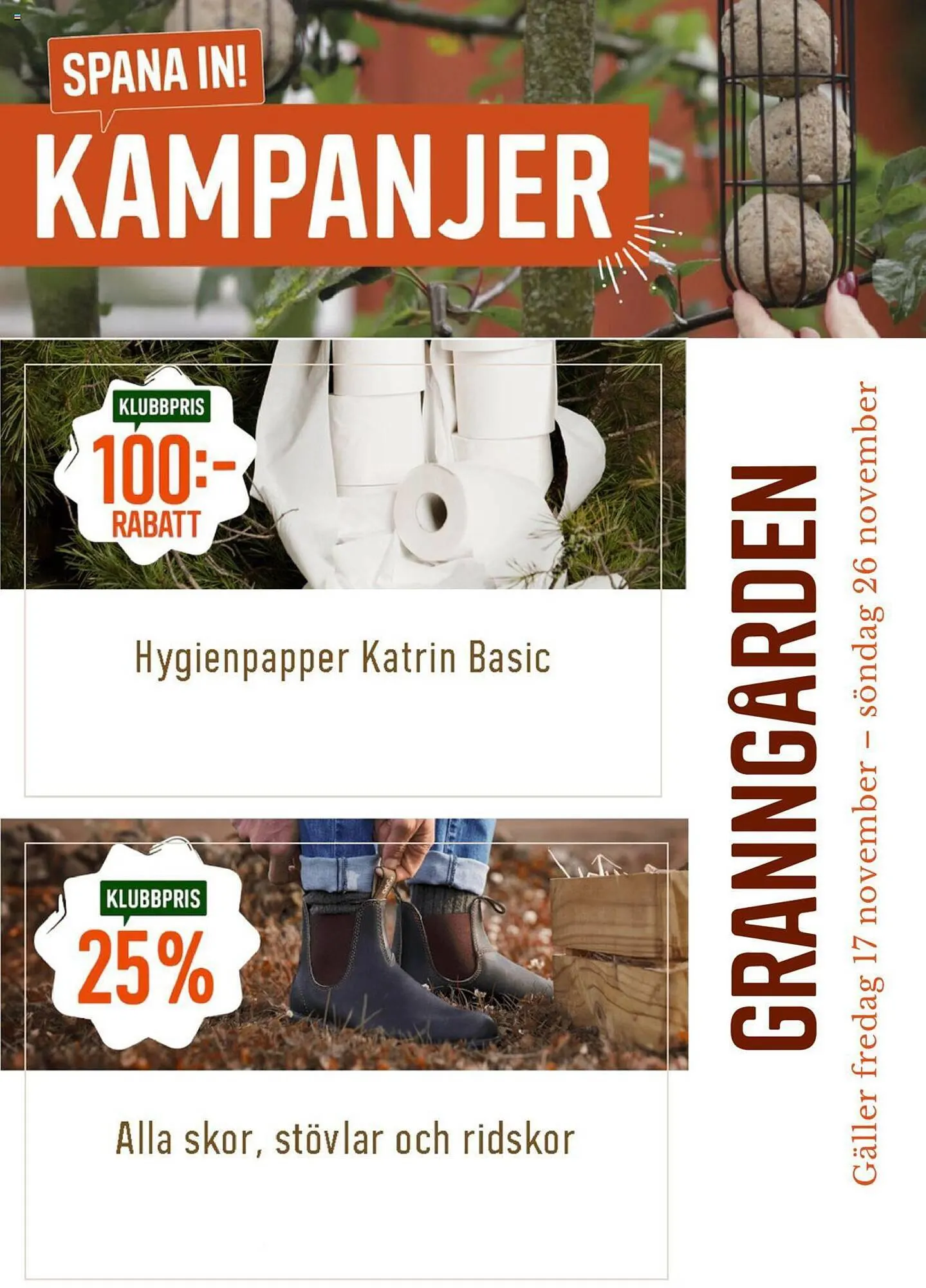 Granngården reklamblad från 17 november till 26 november 2023 - Reklamblad sidor 1