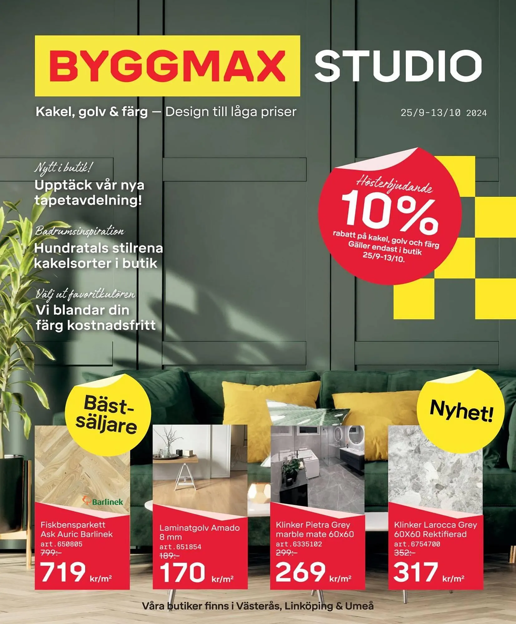 Byggmax reklamblad från 24 september till 13 oktober 2024 - Reklamblad sidor 1