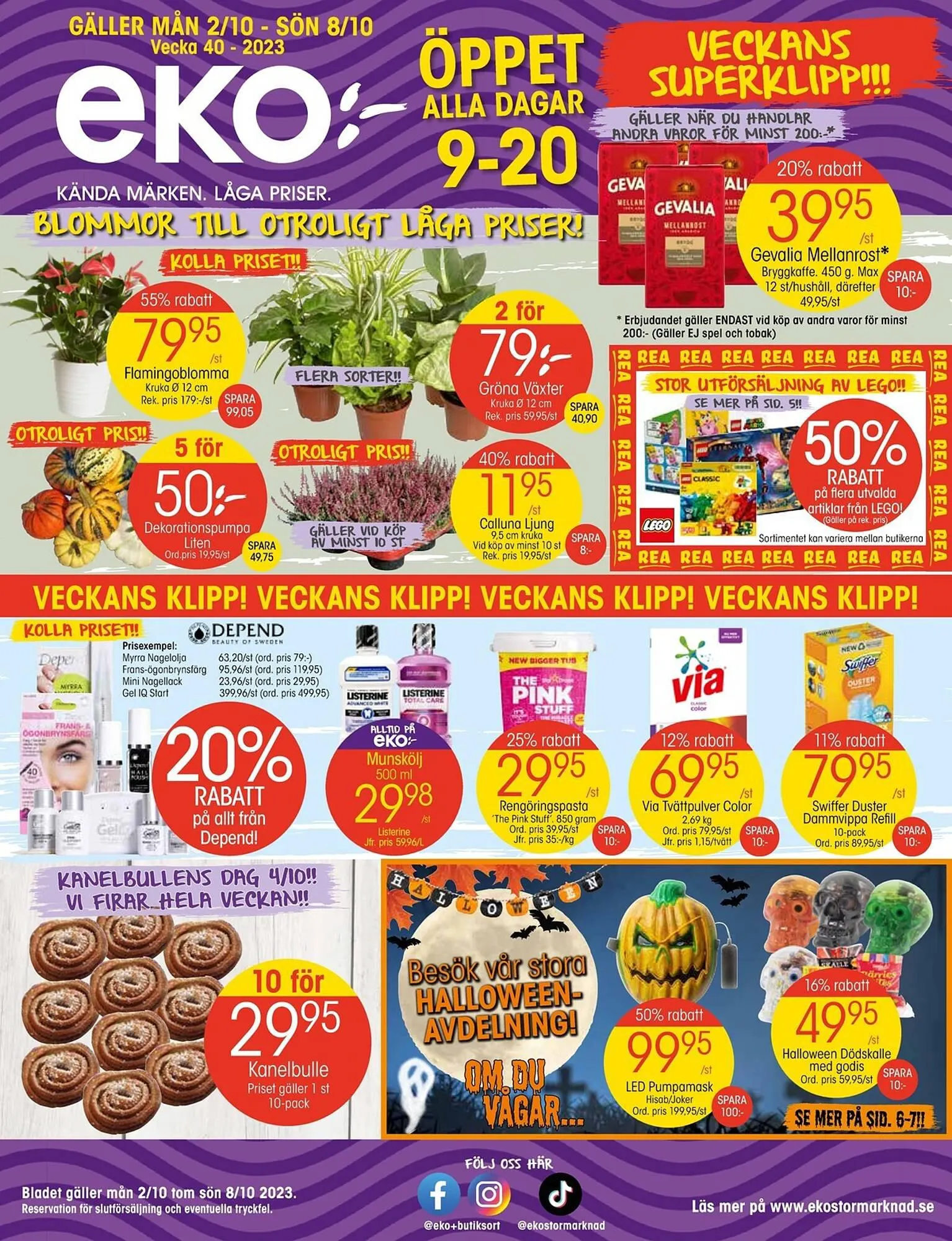 EKO reklamblad från 2 oktober till 8 oktober 2023 - Reklamblad sidor 1