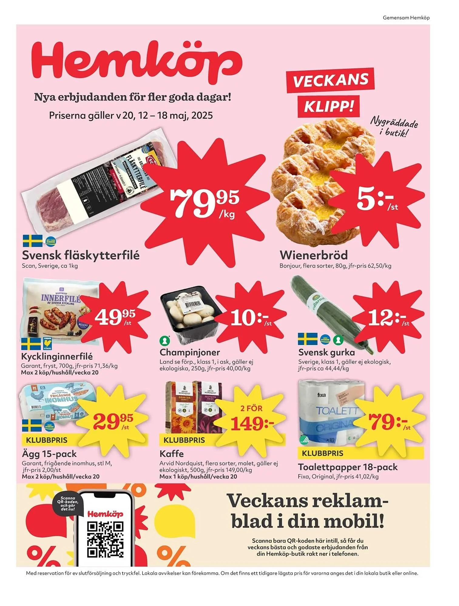Hemköp reklamblad från 12 maj till 18 maj 2025 - Reklamblad sidor 1