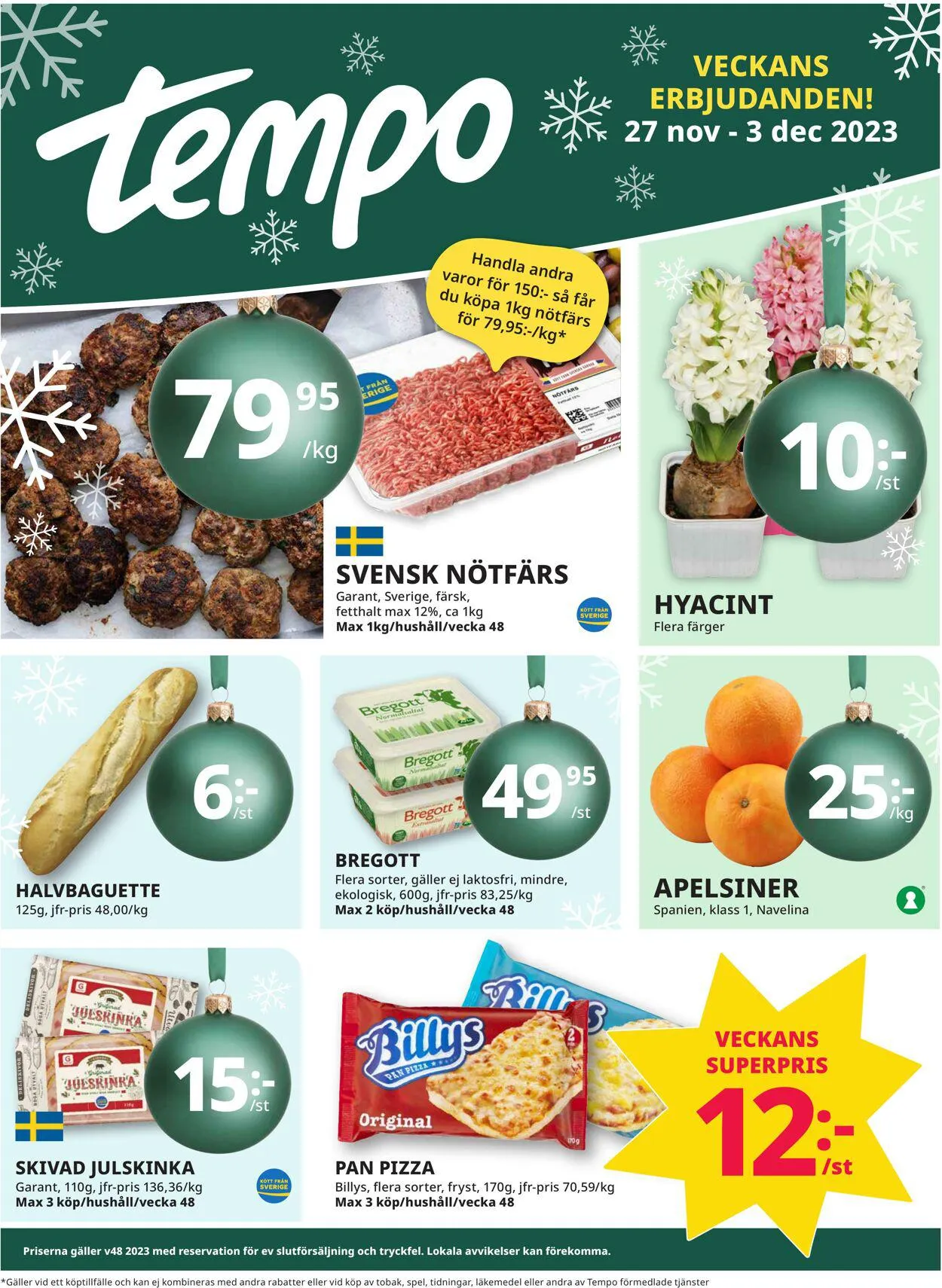 Tempo - Jul 2023 från 27 november till 6 december 2023 - Reklamblad sidor 1