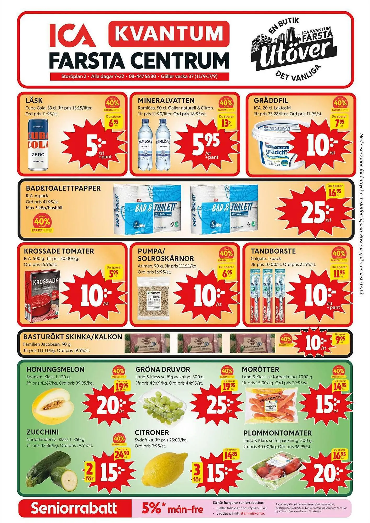 ICA Kvantum reklamblad från 11 september till 17 september 2023 - Reklamblad sidor 1