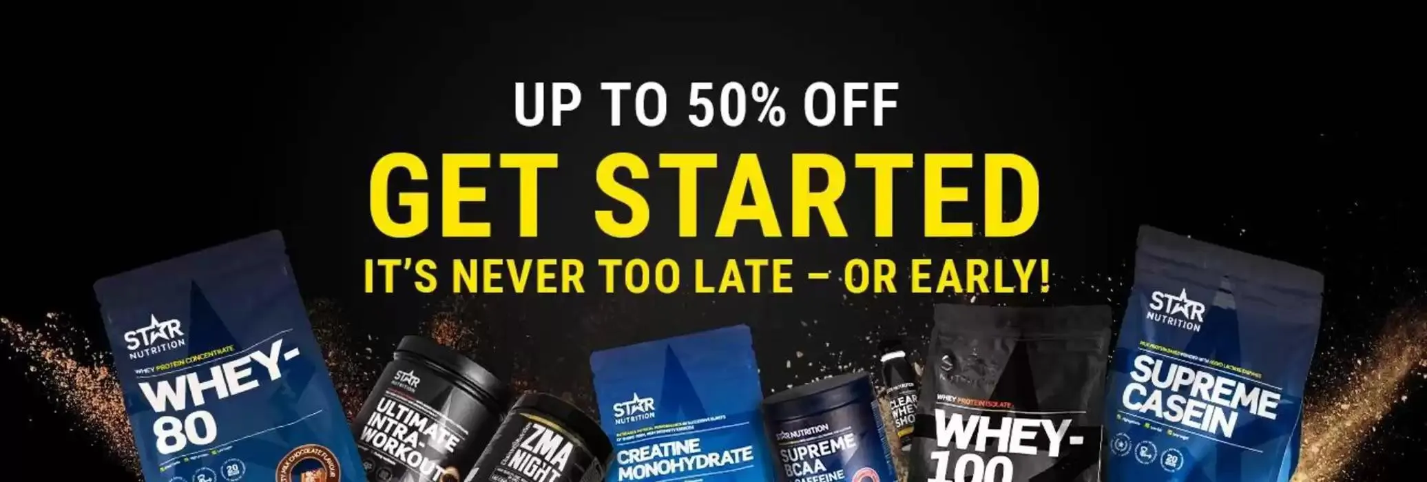 Get started! Up to 50% Off. - 1