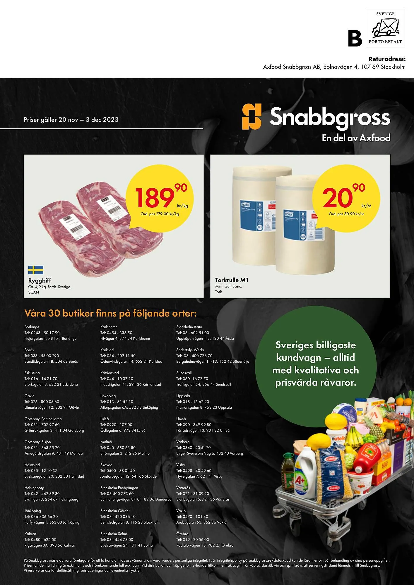 Snabbgross reklamblad från 20 november till 3 december 2023 - Reklamblad sidor 12