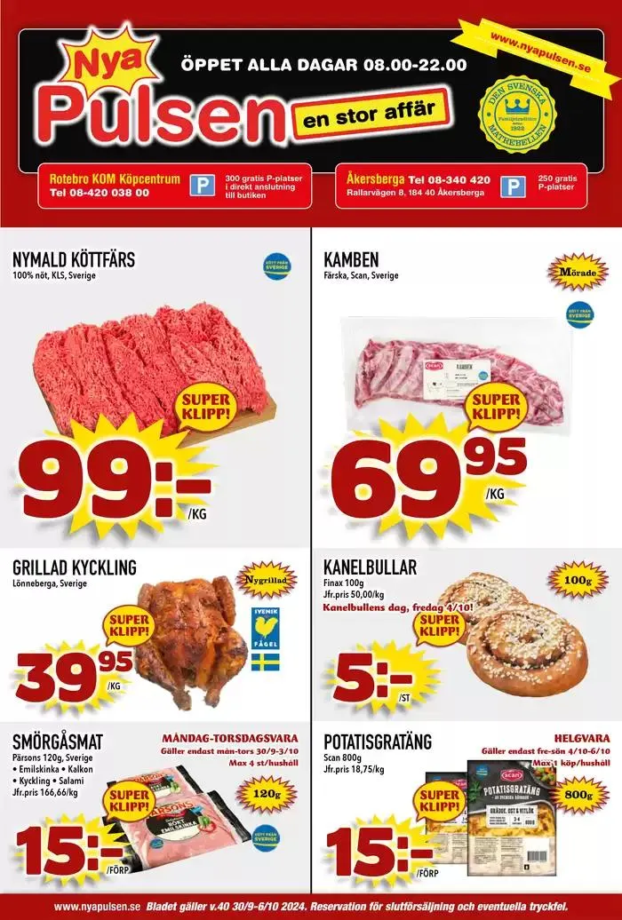 Specialerbjudanden för dig från 30 september till 14 oktober 2024 - Reklamblad sidor 1