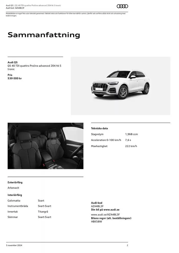 Audi Q5 från 5 november till 5 november 2025 - Reklamblad sidor 2