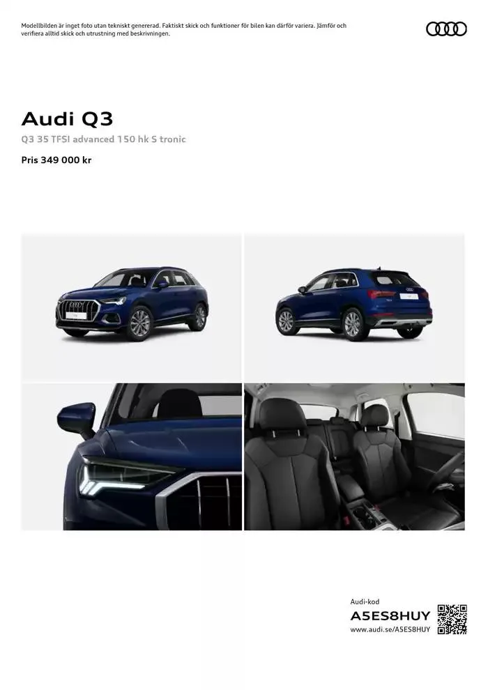 Audi Q3 från 18 oktober till 18 oktober 2025 - Reklamblad sidor 1