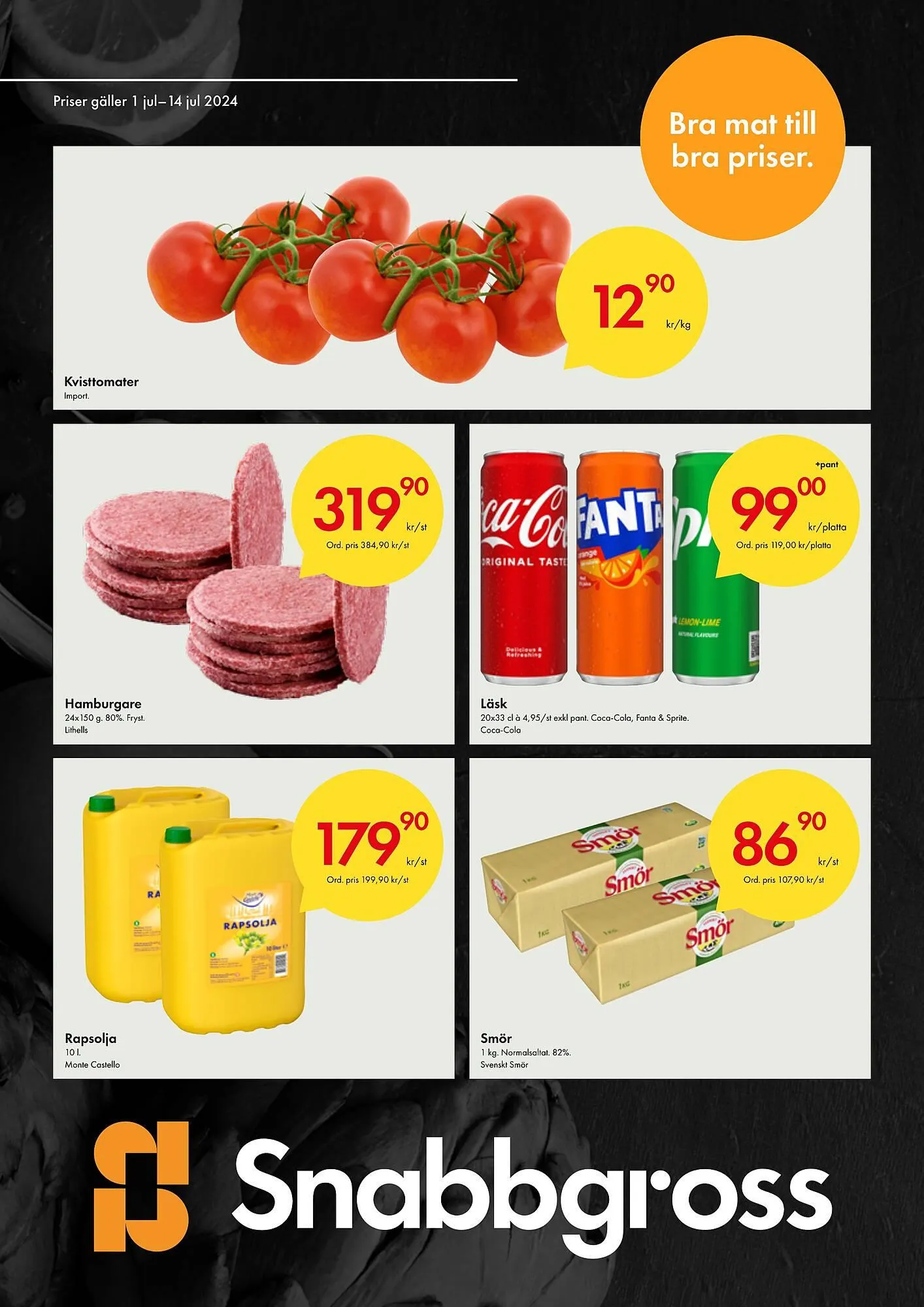 Snabbgross reklamblad från 1 juli till 14 juli 2024 - Reklamblad sidor 1