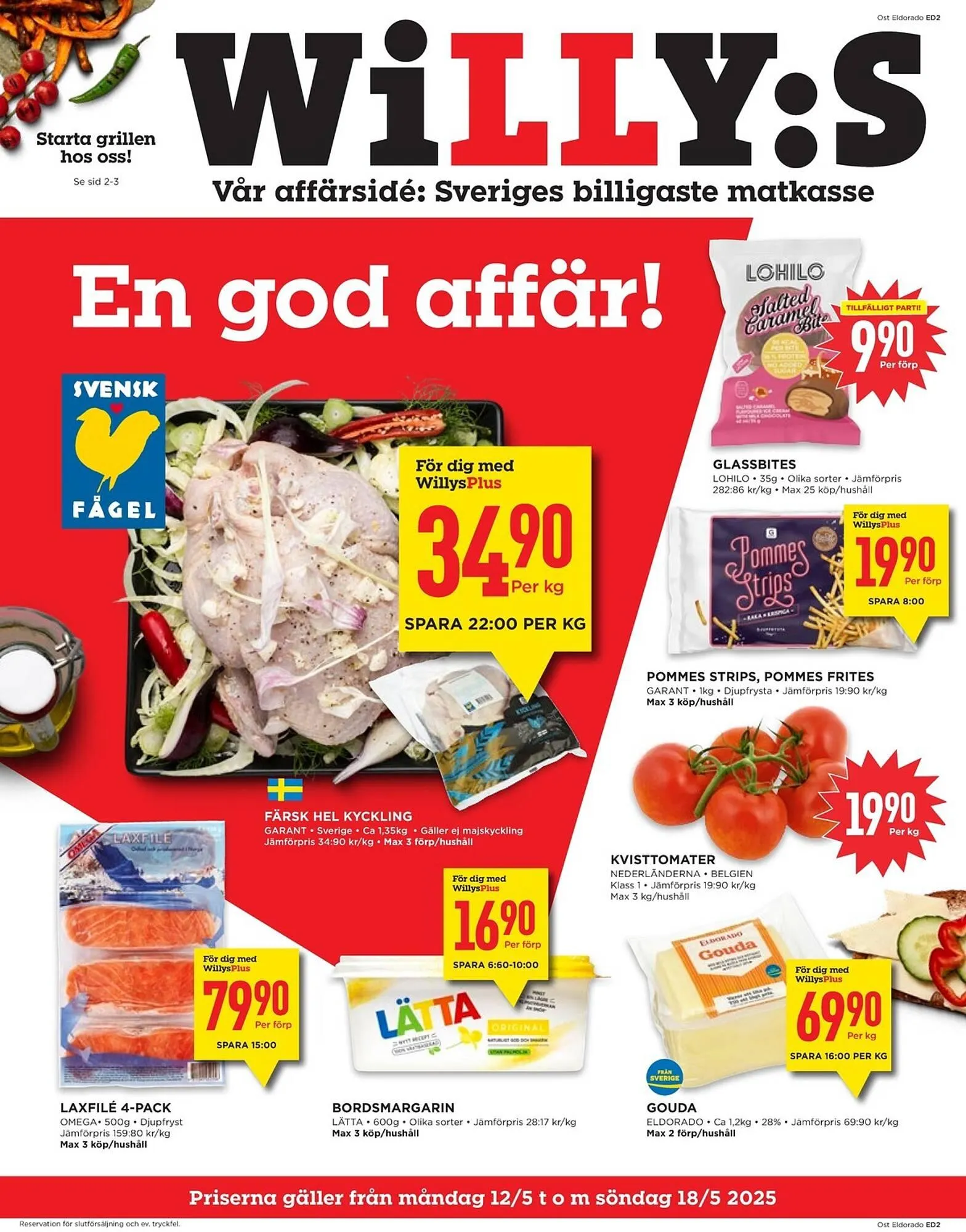 Willys reklamblad från 12 maj till 18 maj 2025 - Reklamblad sidor 1