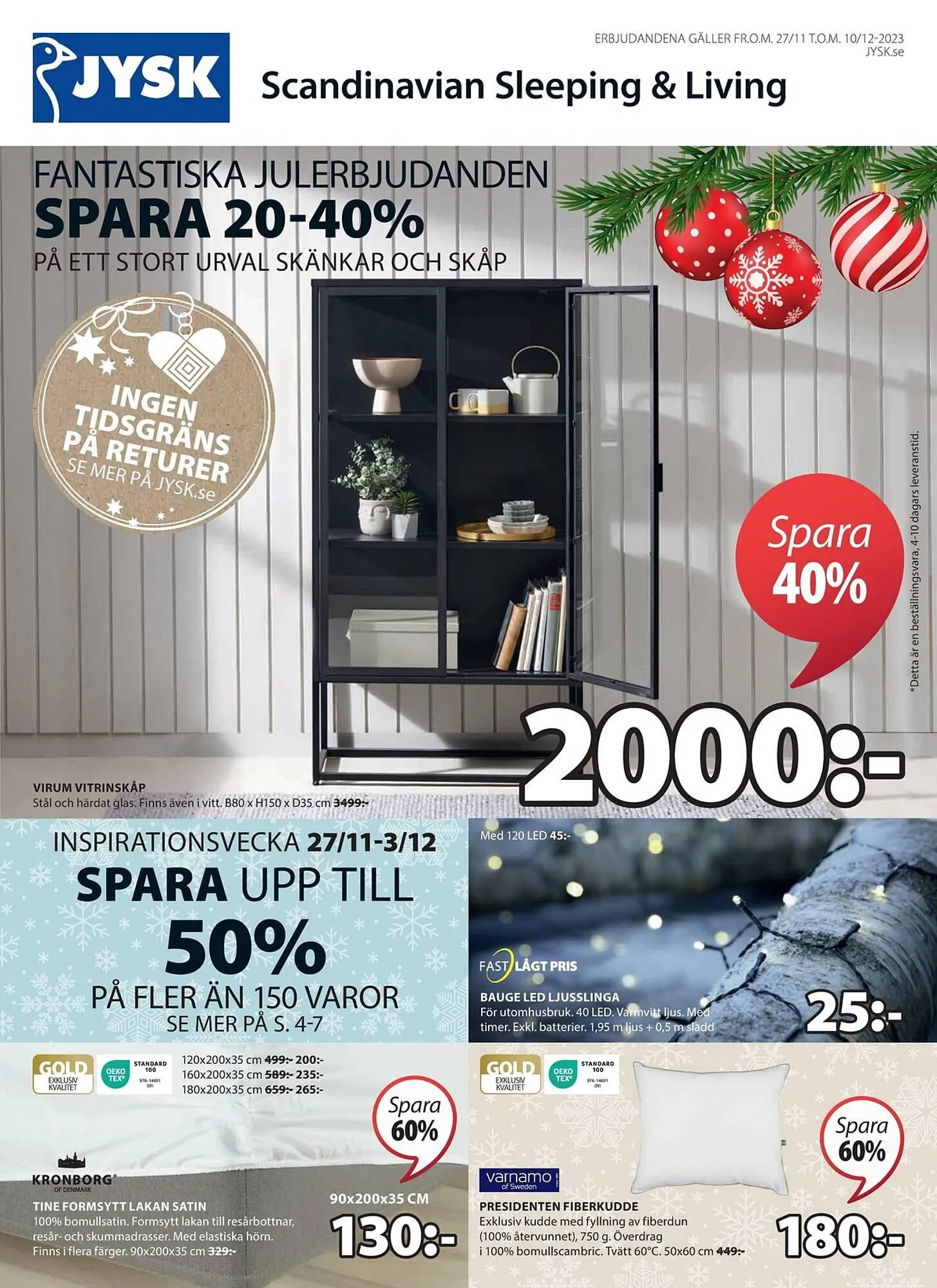JYSK reklamblad från 27 november till 10 december 2023 - Reklamblad sidor 1