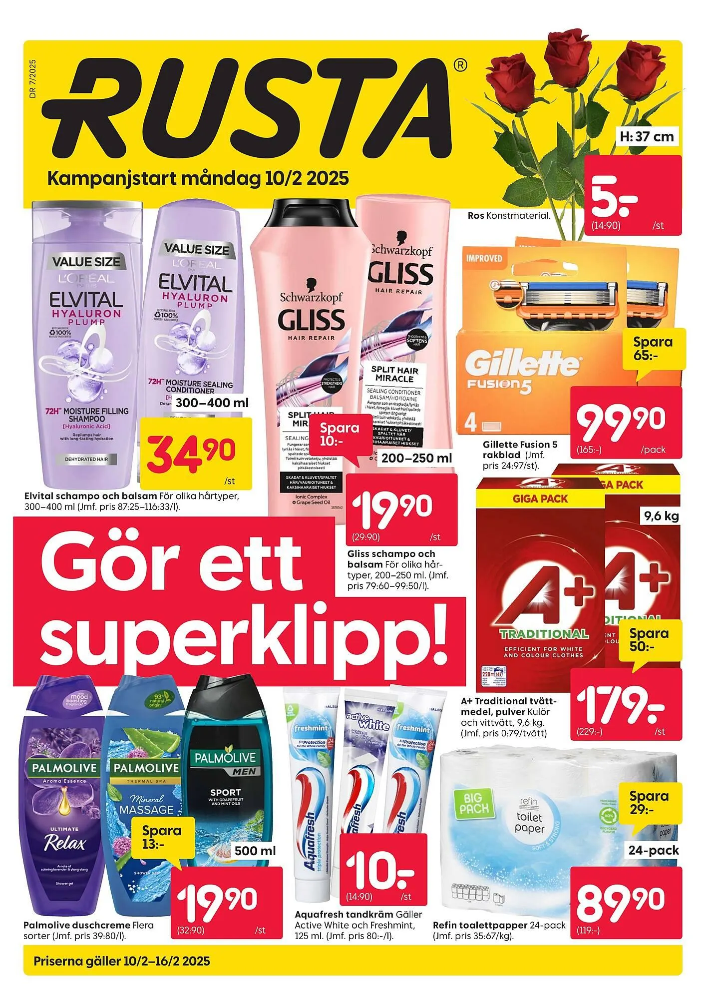 Rusta reklamblad från 10 februari till 16 februari 2025 - Reklamblad sidor 1
