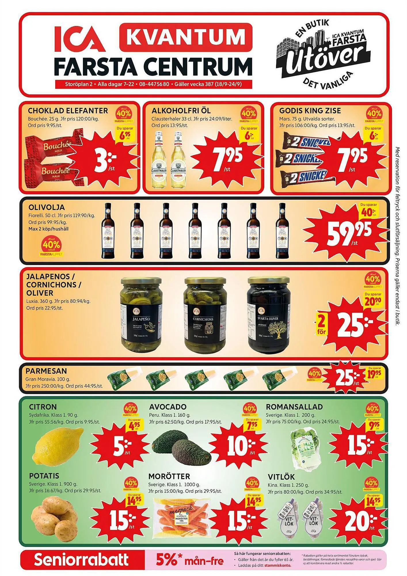 ICA Kvantum reklamblad från 18 september till 24 september 2023 - Reklamblad sidor 1