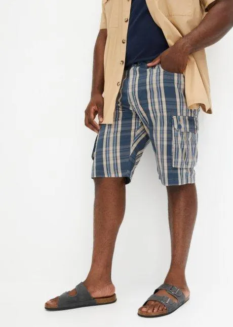 Cargobermudas med resårmuddar, Loose Fit