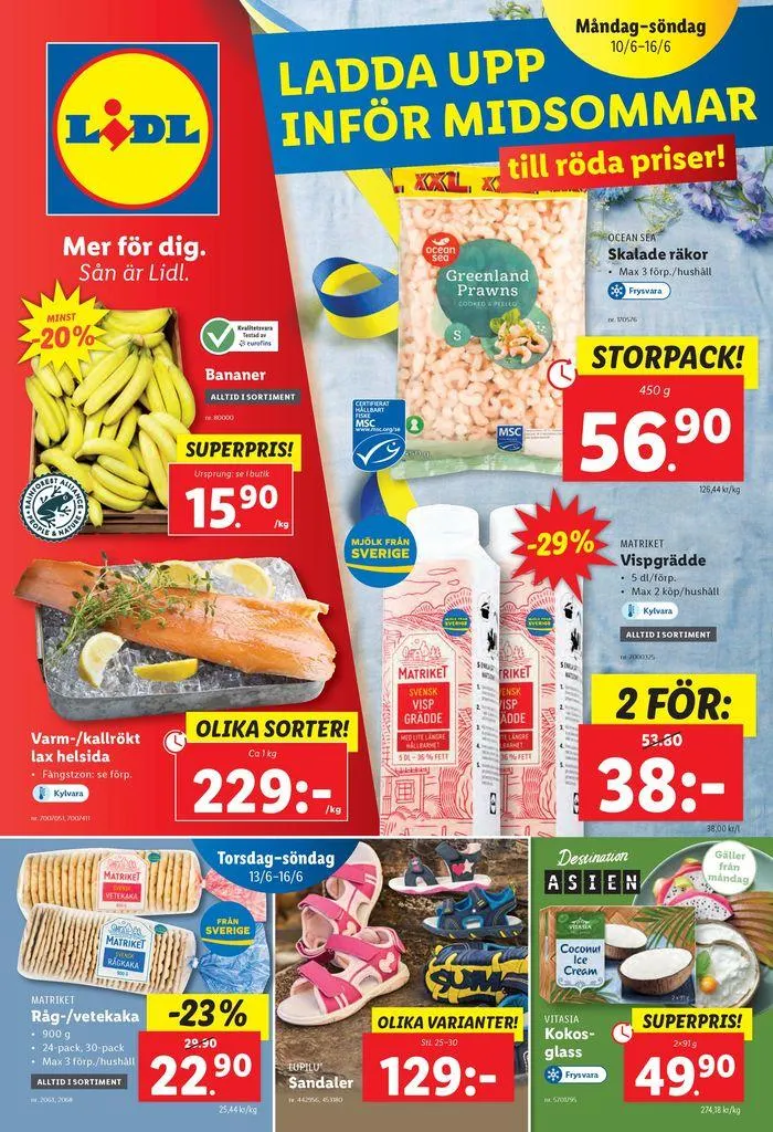ERBJUDANDEN VECKA 24 från 10 juni till 16 juni 2024 - Reklamblad sidor 1