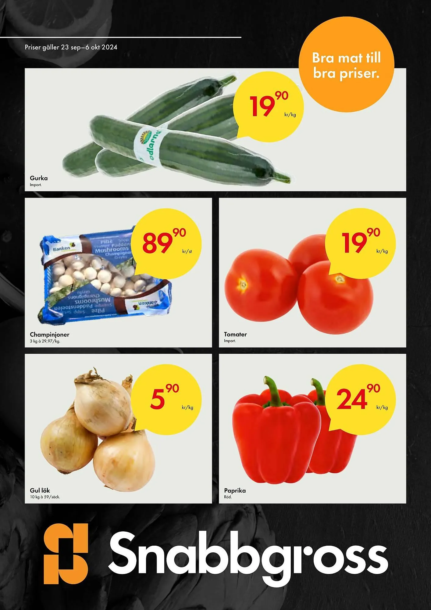 Snabbgross reklamblad från 23 september till 6 oktober 2024 - Reklamblad sidor 1