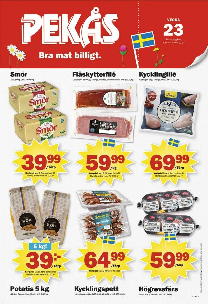 Pekås Veckans kampanjblad från 3 juni till 17 juni 2024 - Reklamblad sidor 1