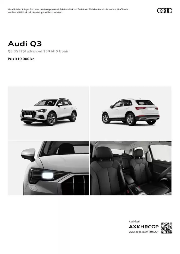 Audi Q3 från 12 november till 12 november 2025 - Reklamblad sidor 1