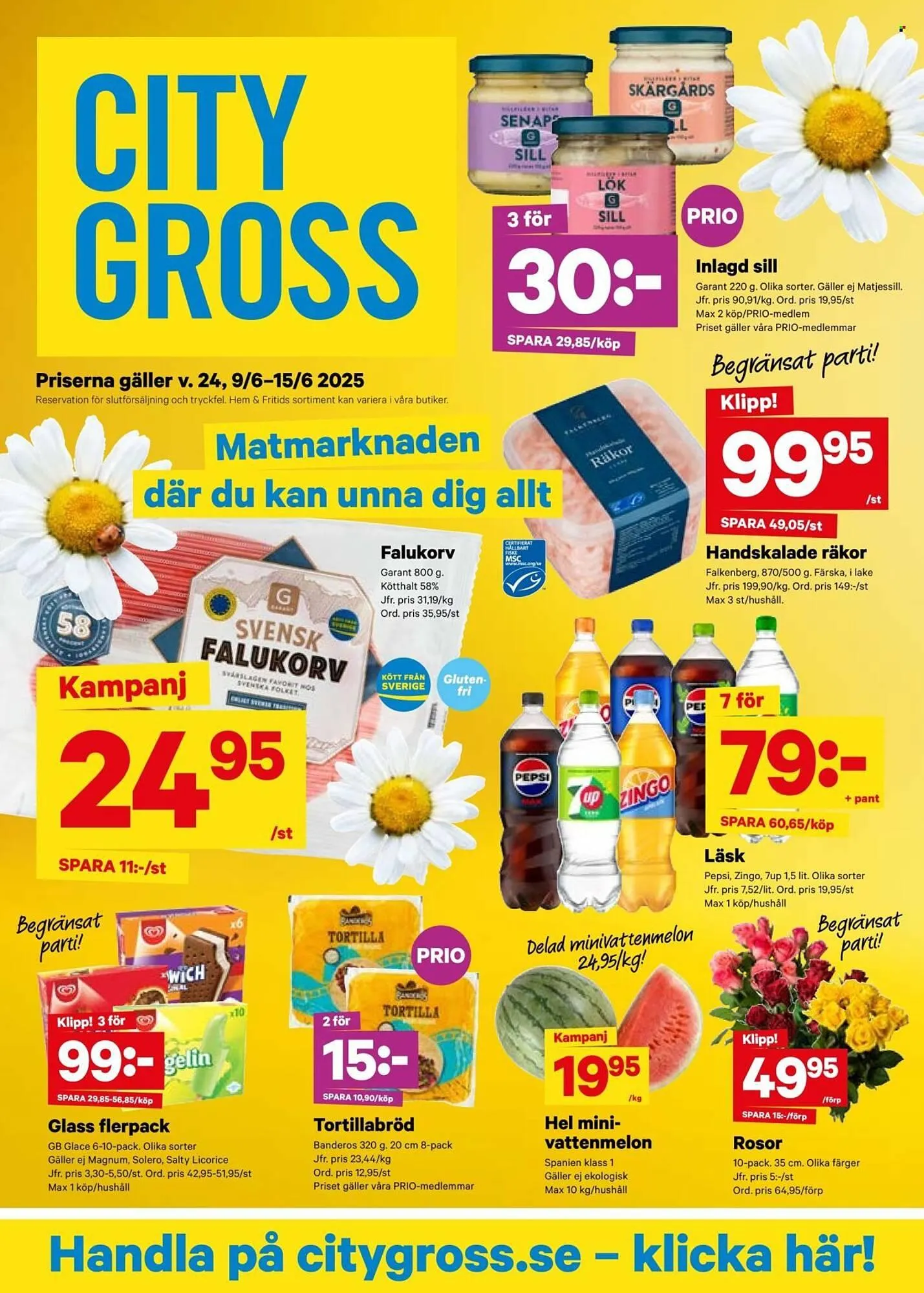 City Gross reklamblad från 9 juni till 15 juni 2025 - Reklamblad sidor 1