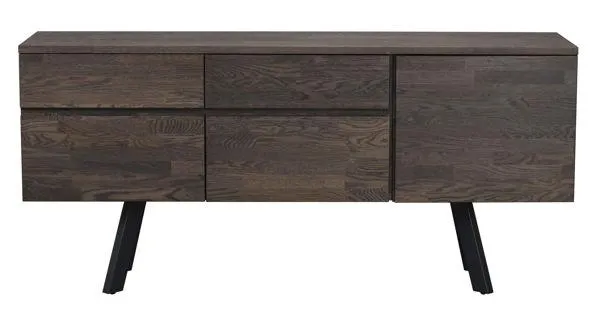 FRED sideboard mörkbrun ek/svart
