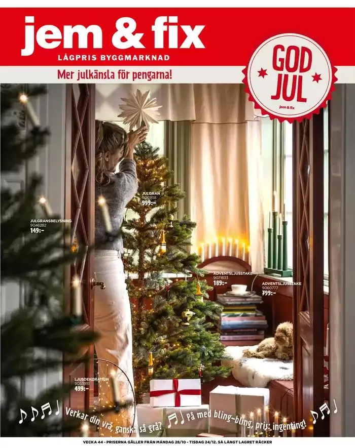 Jem&Fix reklamblad från 27 oktober till 24 december 2024 - Reklamblad sidor 1