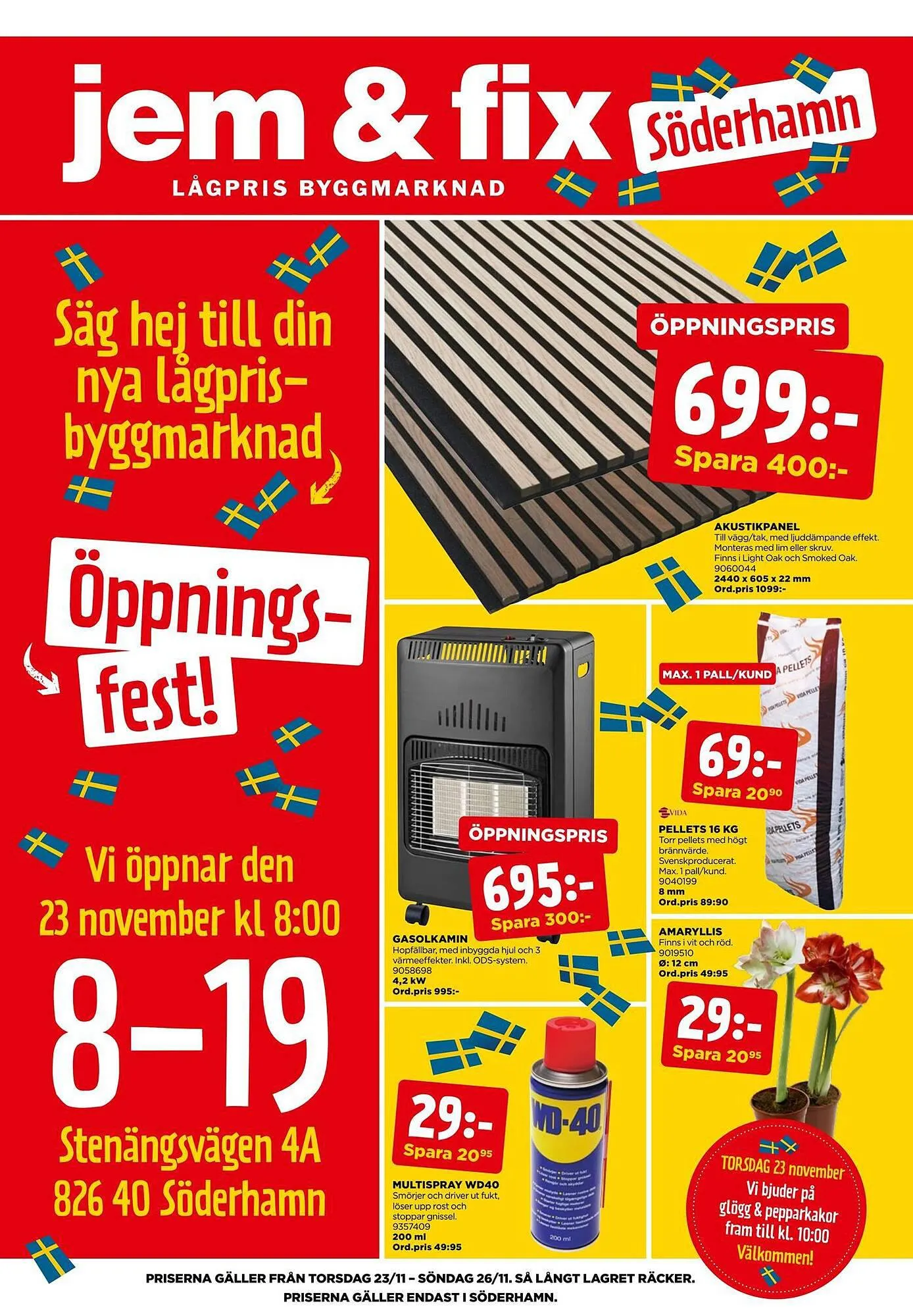 Jem&Fix reklamblad från 22 november till 26 november 2023 - Reklamblad sidor 1