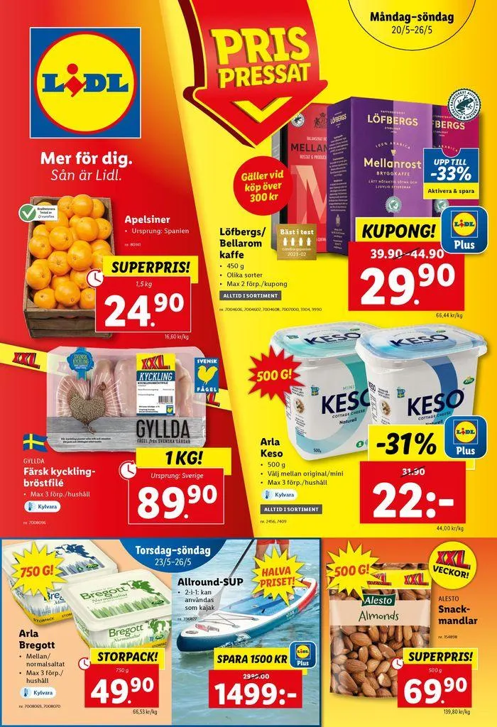 Nationell ERBJUDANDEN VECKA 21 från 20 maj till 26 maj 2024 - Reklamblad sidor 1