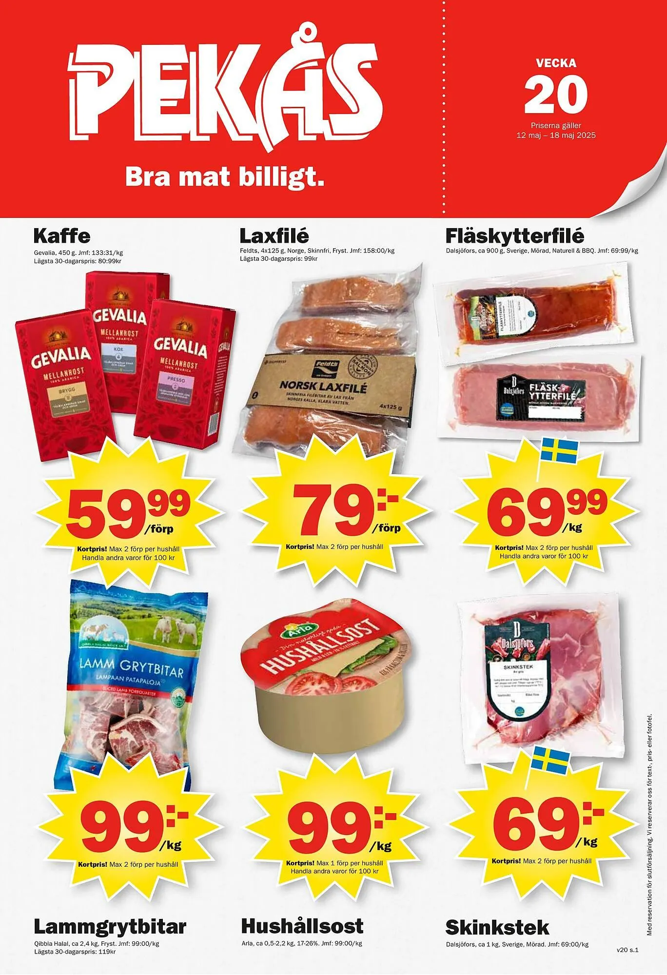 Pekås reklamblad från 12 maj till 17 maj 2025 - Reklamblad sidor 1
