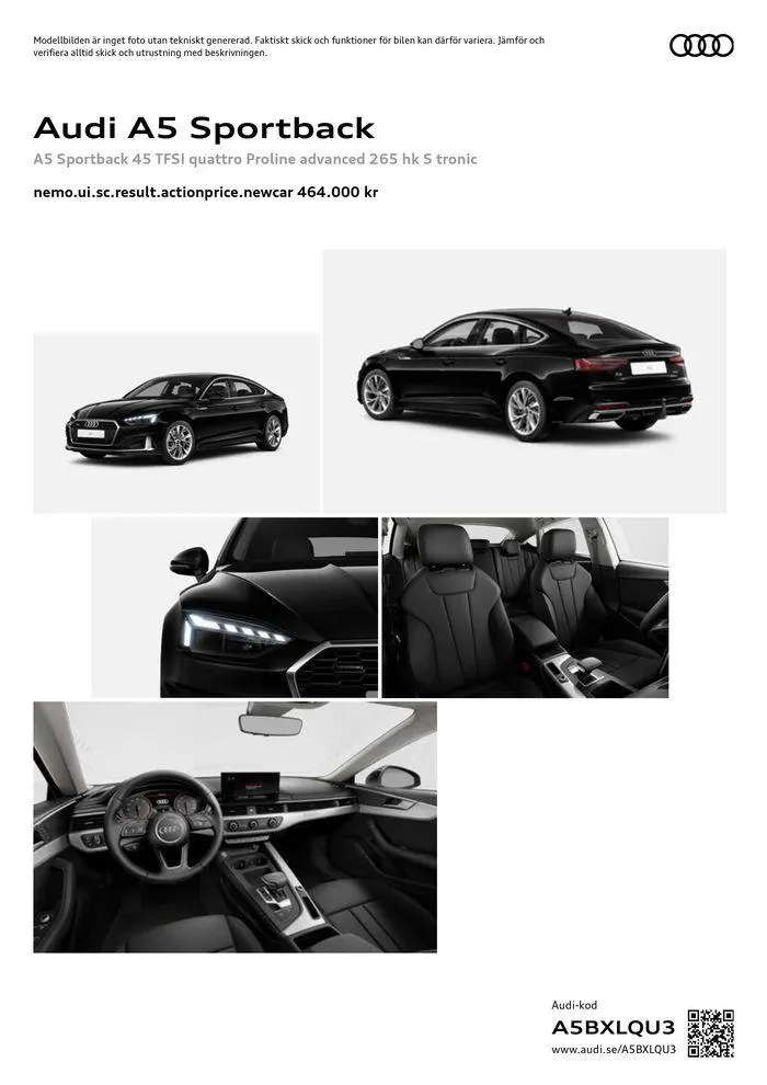 Audi A5 Sportback från 13 maj till 13 maj 2025 - Reklamblad sidor 1