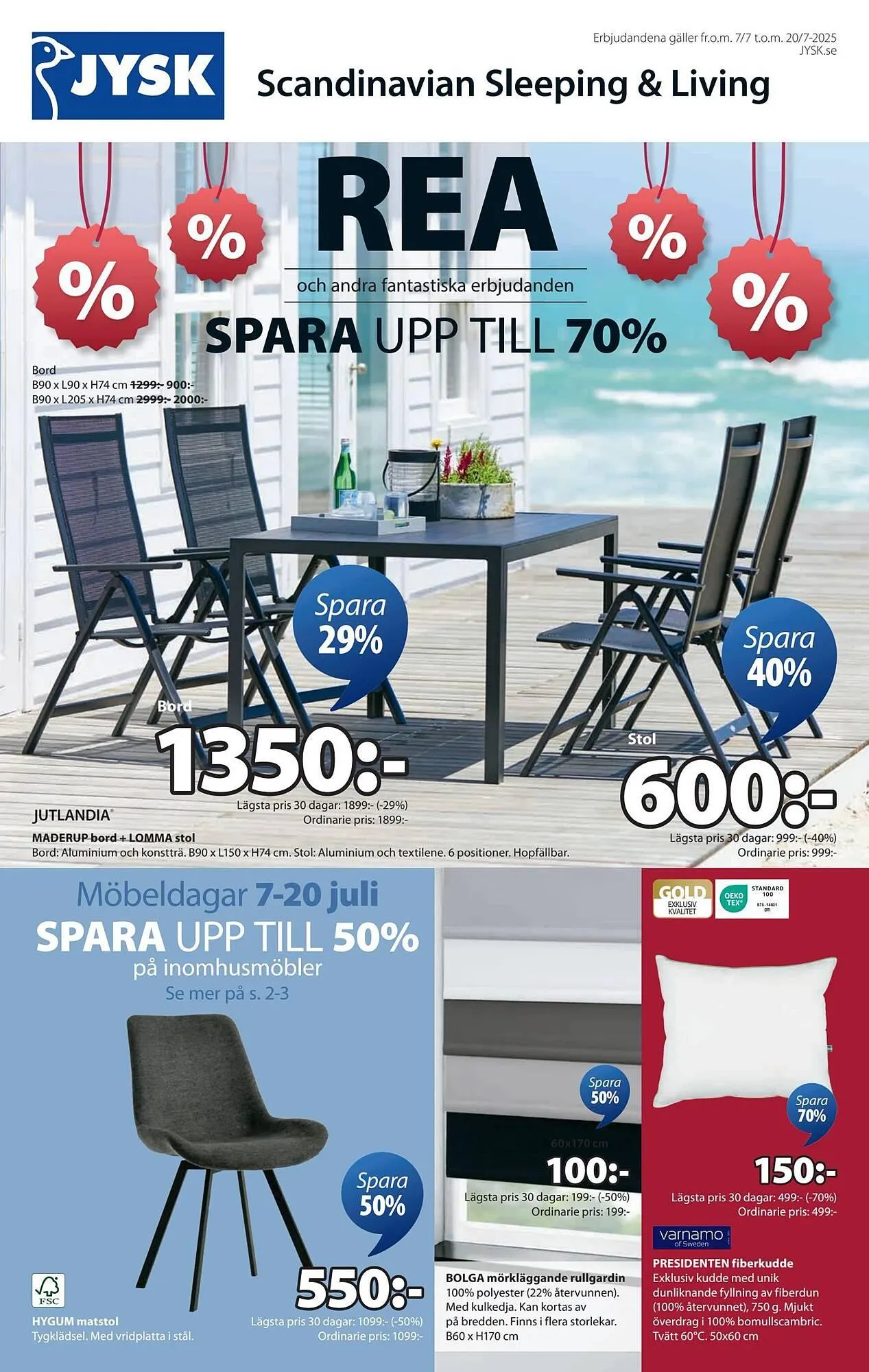 JYSK reklamblad från 7 juli till 20 juli 2025 - Reklamblad sidor 1