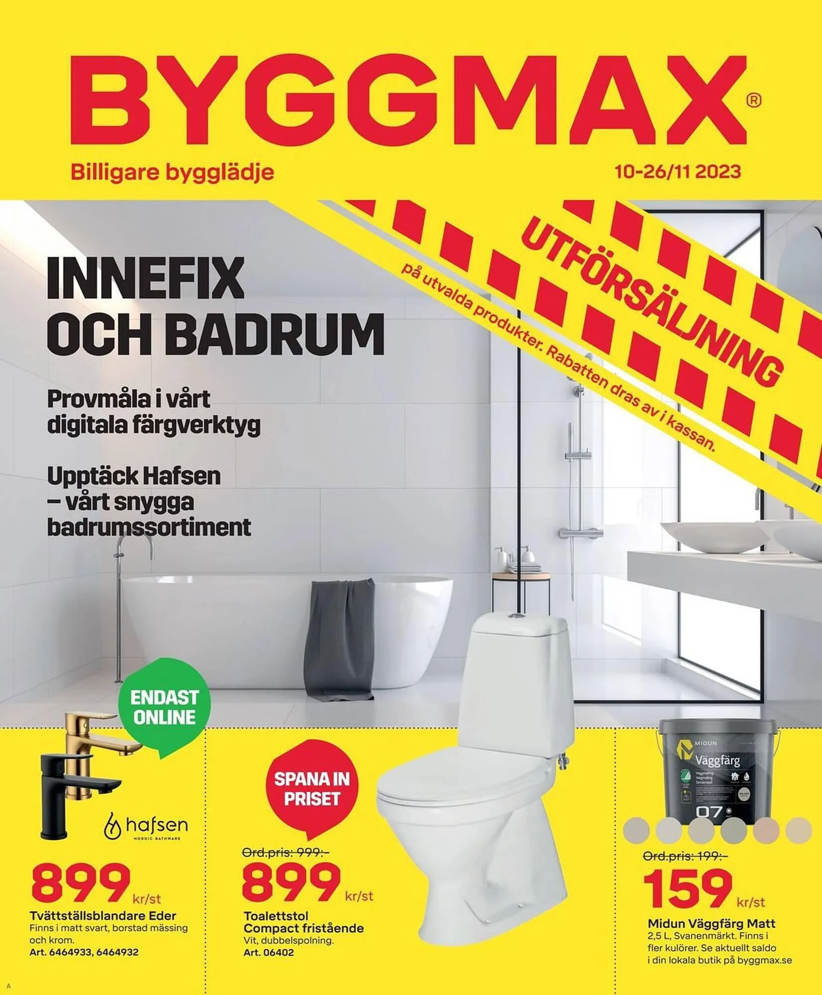 Byggmax reklamblad från 10 november till 26 november 2023 - Reklamblad sidor 1