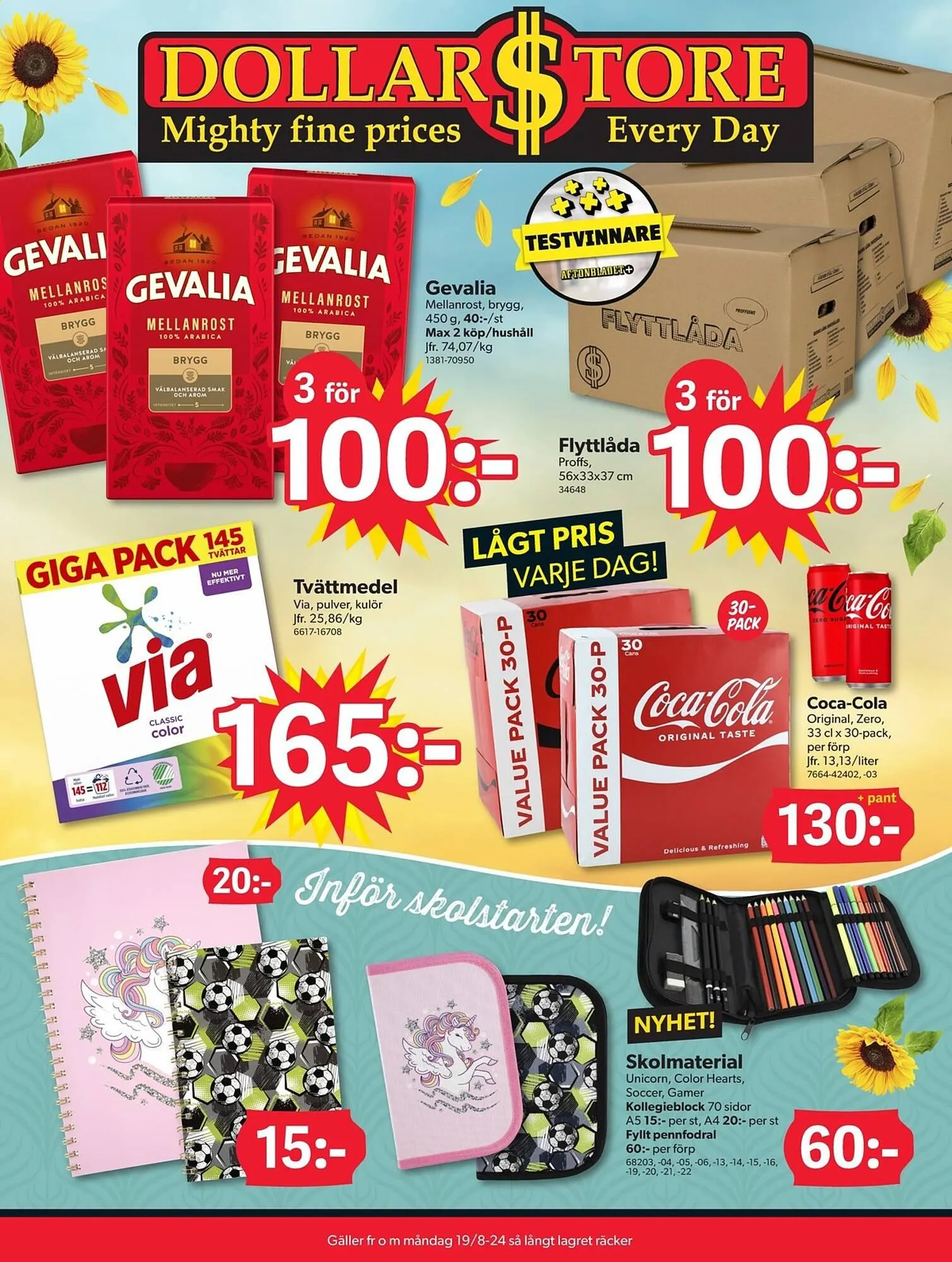 DollarStore reklamblad från 19 augusti till 19 september 2024 - Reklamblad sidor 1