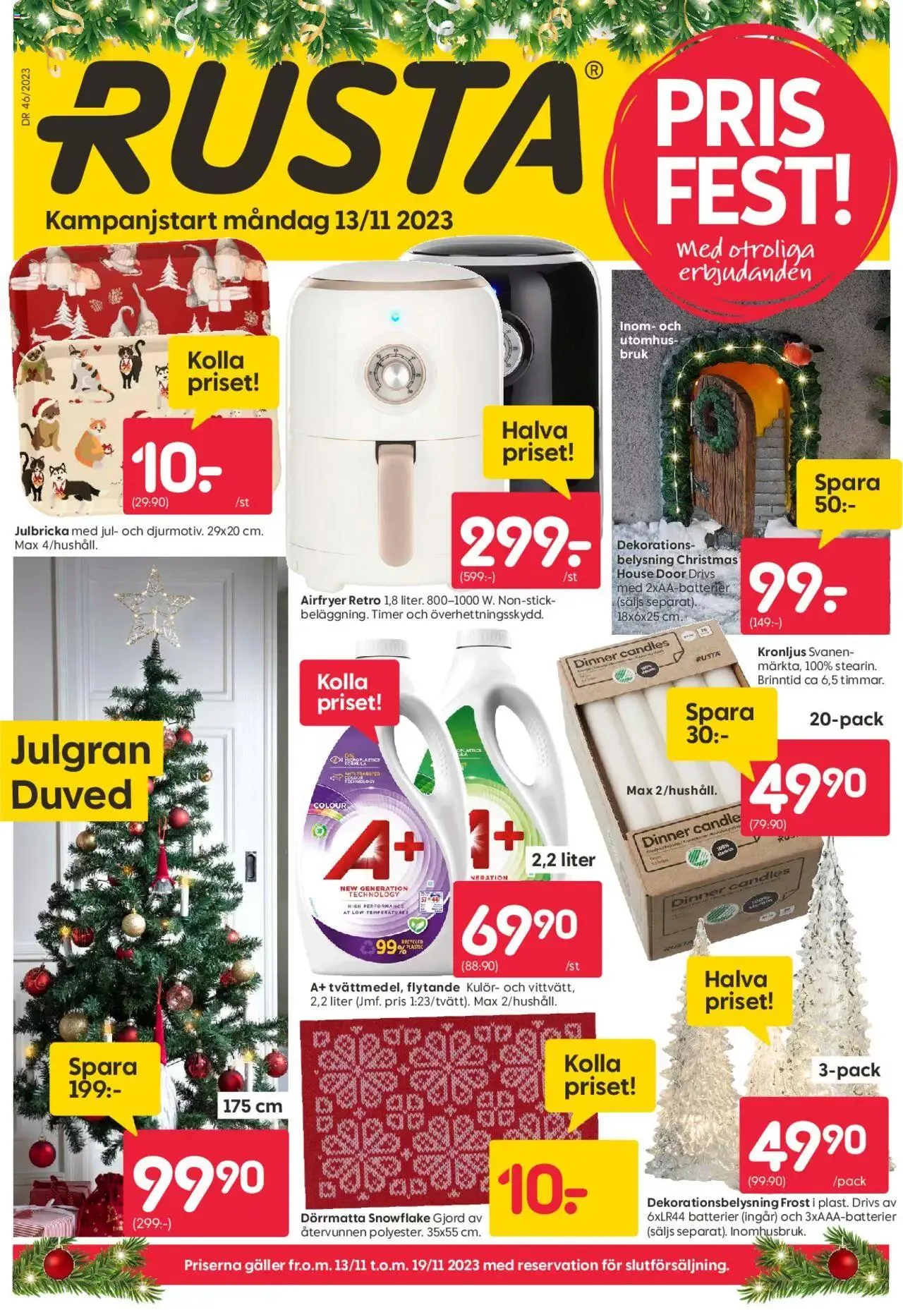 Rusta - erbjudanden från 13 november till 19 november 2023 - Reklamblad sidor 1