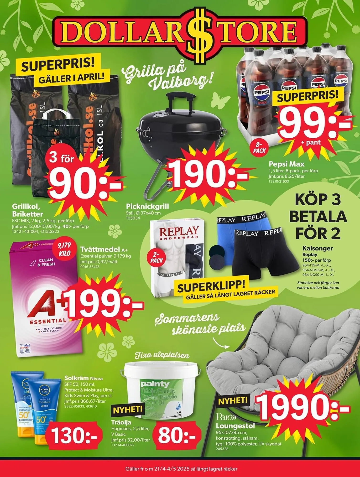 DollarStore reklamblad från 21 april till 4 maj 2025 - Reklamblad sidor 1