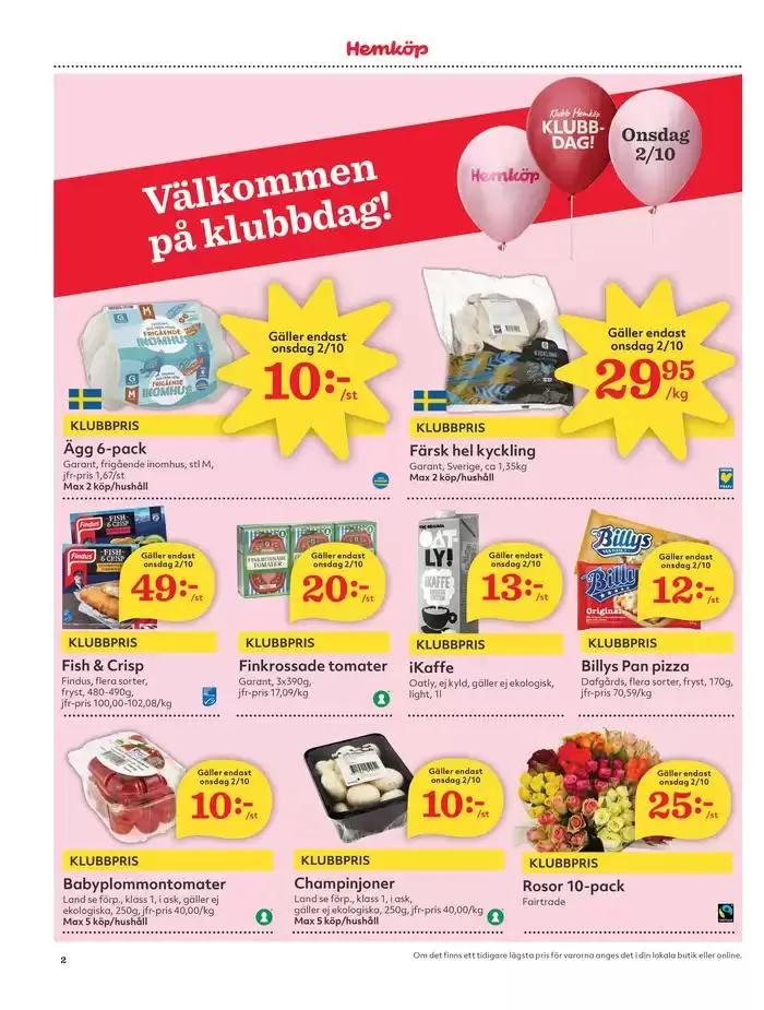Rabatter och kampanjer från 30 september till 6 oktober 2024 - Reklamblad sidor 2