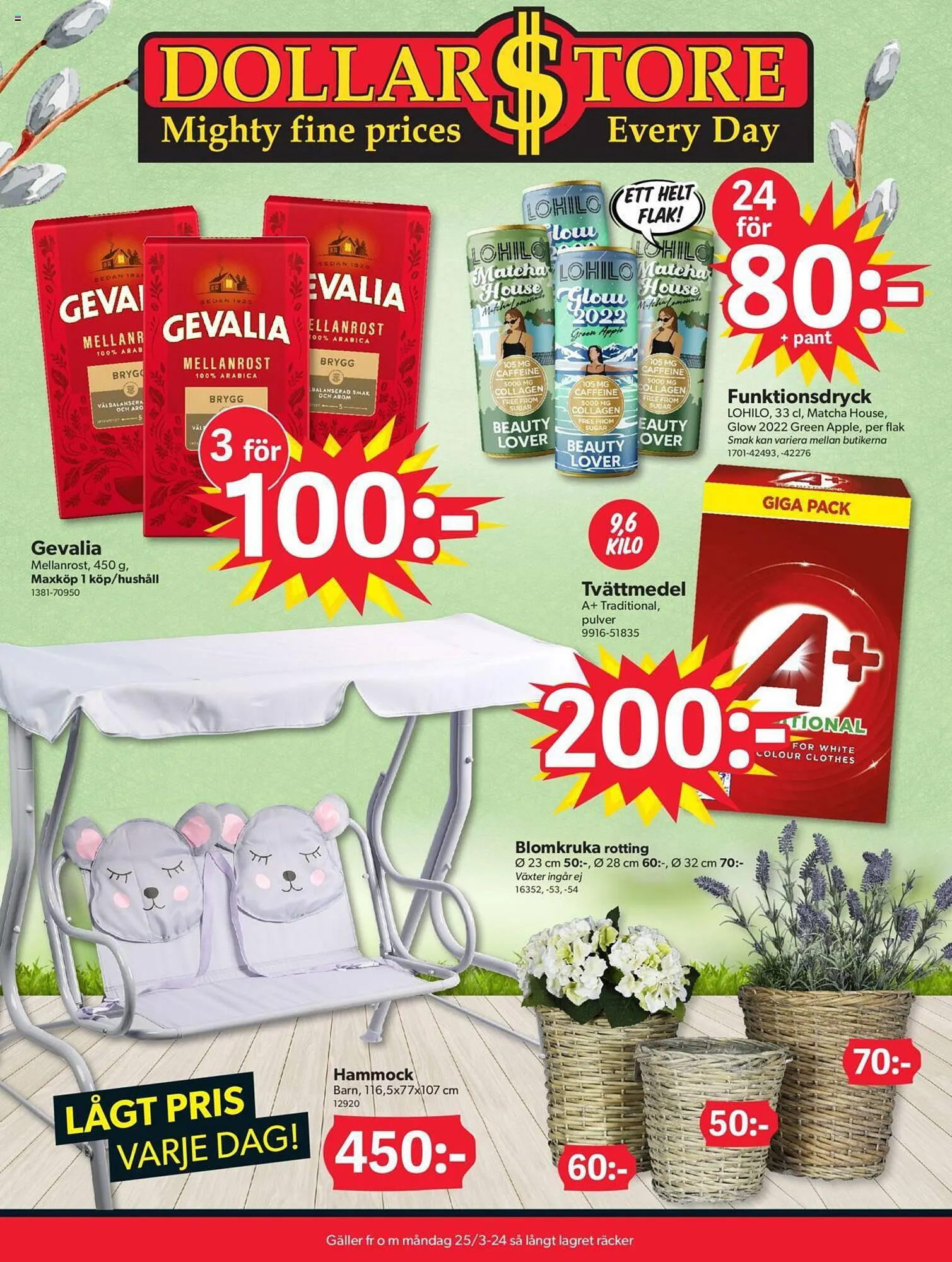 DollarStore reklamblad från 25 mars till 19 april 2024 - Reklamblad sidor 1