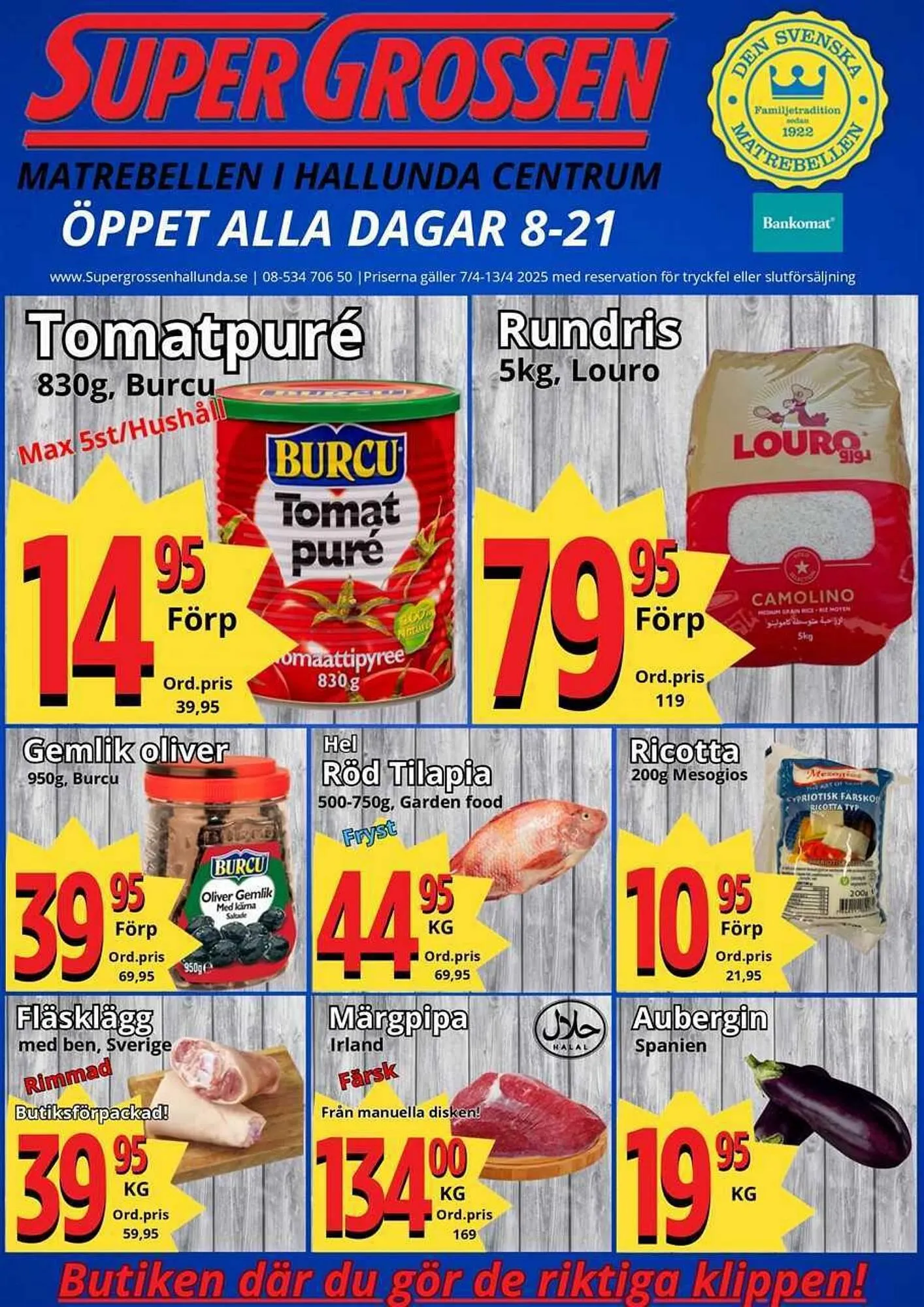 Supergrossen reklamblad från 7 april till 13 april 2025 - Reklamblad sidor 1