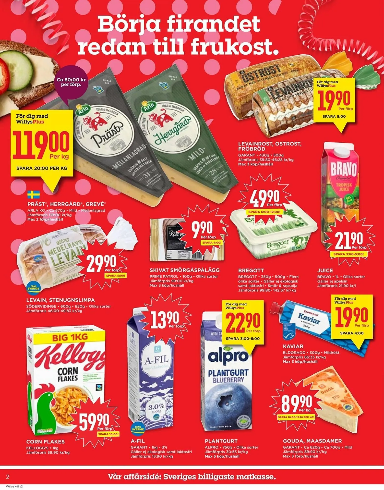Willys reklamblad från 10 mars till 16 mars 2025 - Reklamblad sidor 2