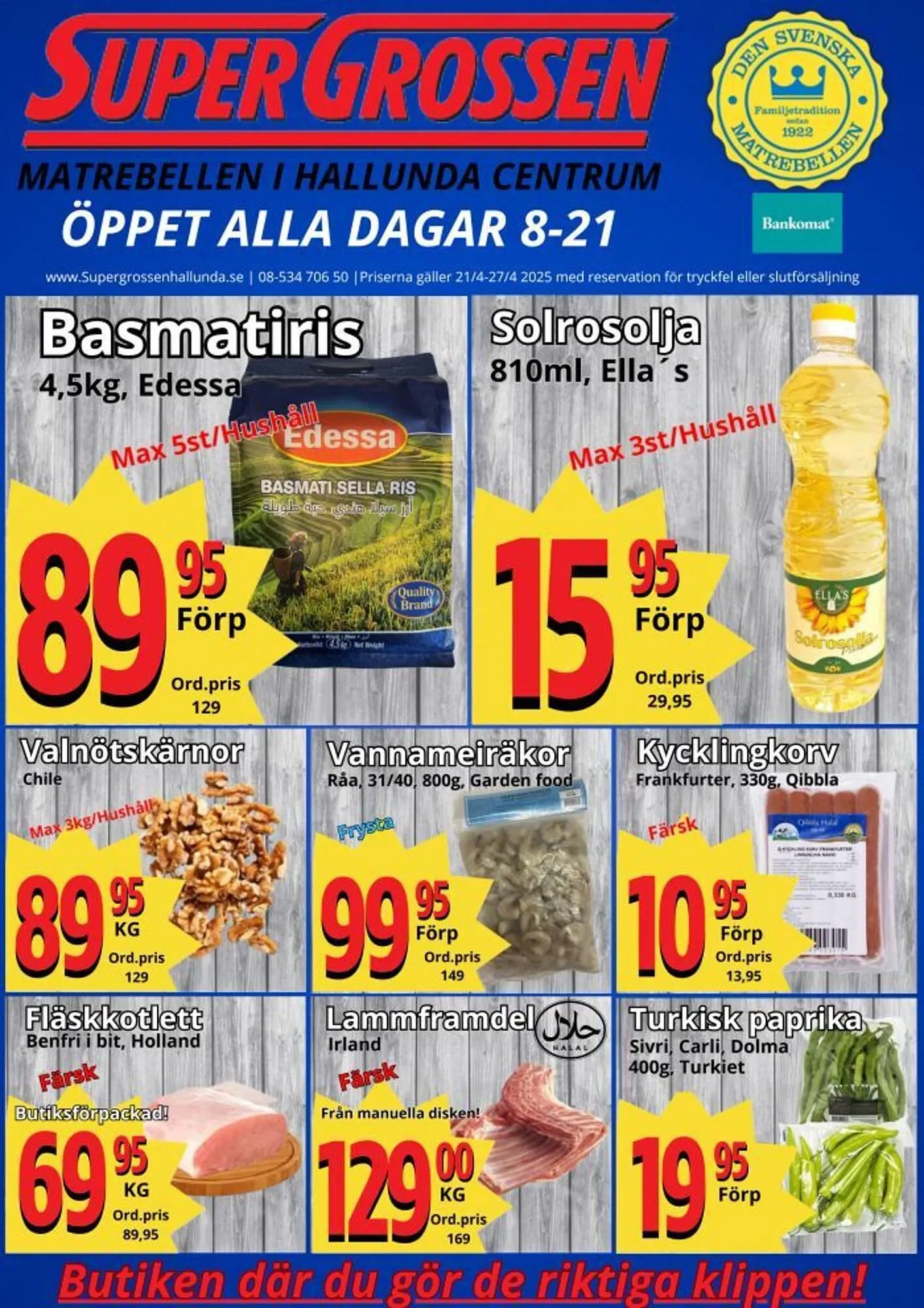 Supergrossen reklamblad från 22 april till 27 april 2025 - Reklamblad sidor 1