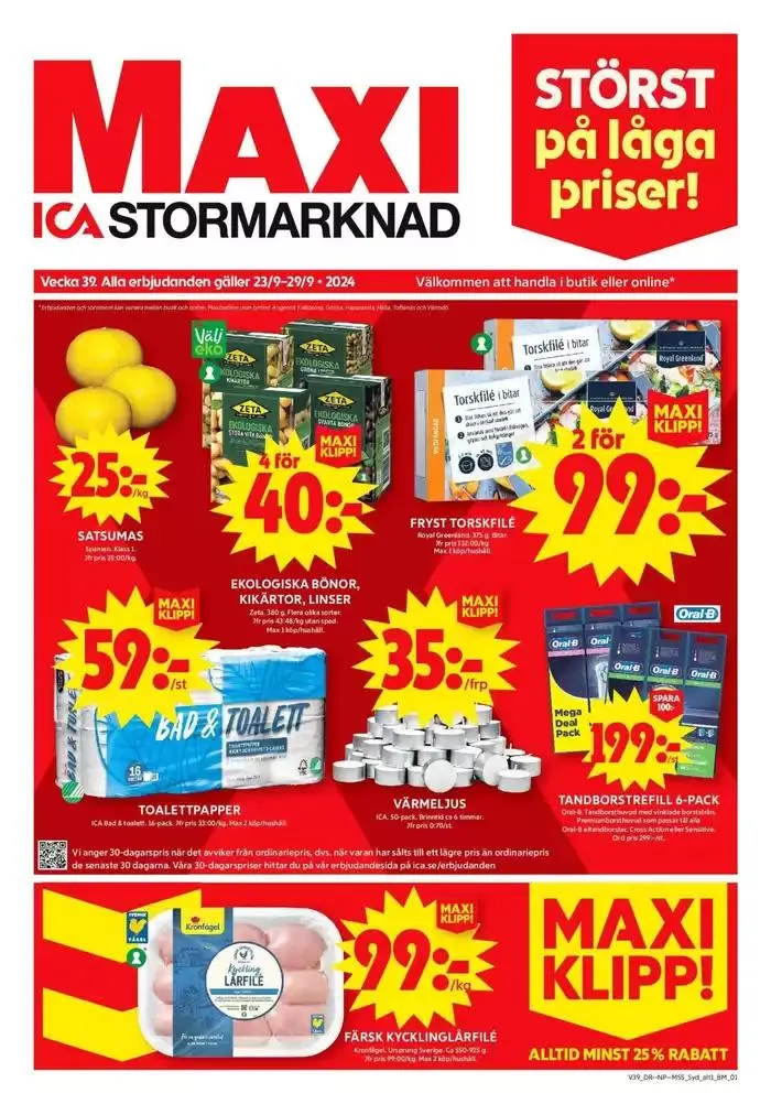 Fantastiskt erbjudande för fyndjägare från 23 september till 7 oktober 2024 - Reklamblad sidor 1