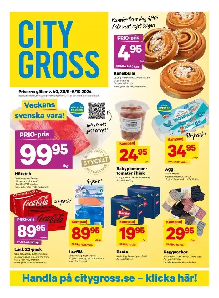Attraktiva specialerbjudanden för alla från 30 september till 6 oktober 2024 - Reklamblad sidor 1