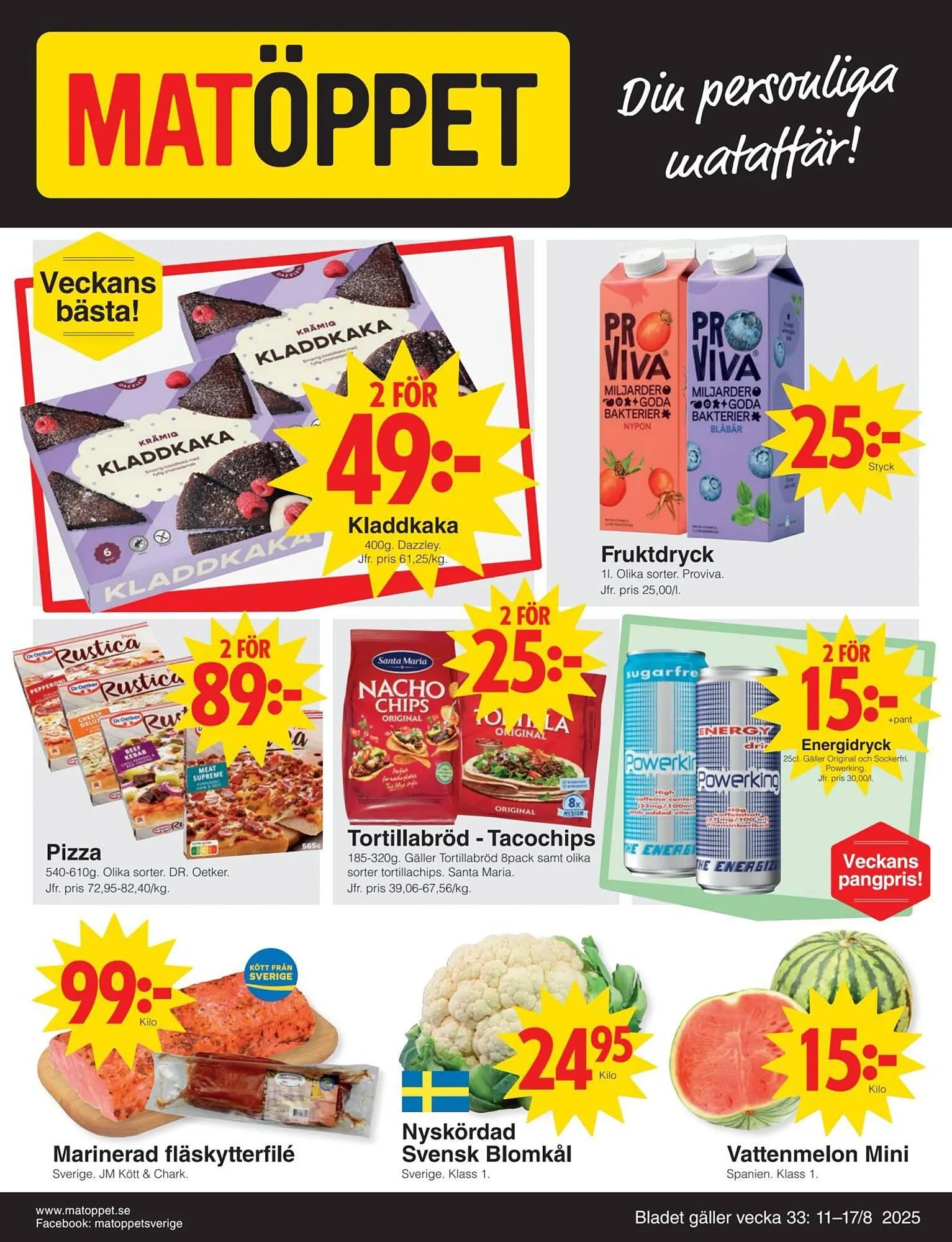 Matöppet reklamblad - 1