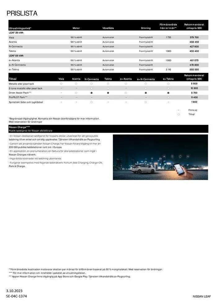 Nissan LEAF från 17 oktober till 17 oktober 2024 - Reklamblad sidor 2