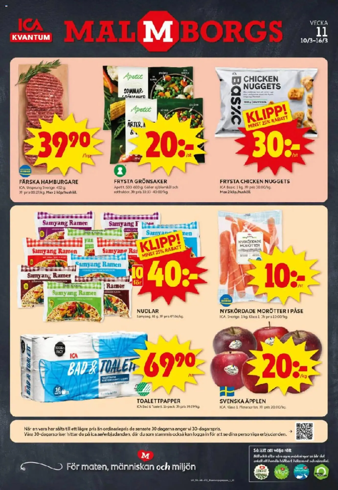 ICA Kvantum reklamblad från 10 mars till 16 mars 2025 - Reklamblad sidor 1