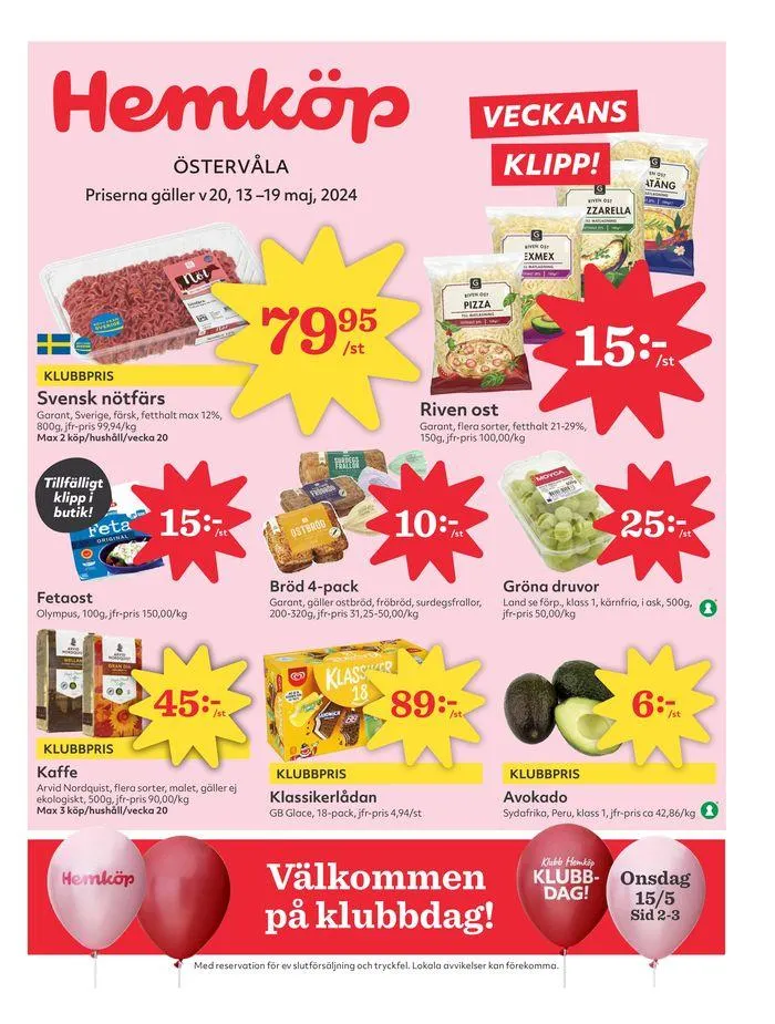 Hemköp Erbjudanden från 13 maj till 19 maj 2024 - Reklamblad sidor 1