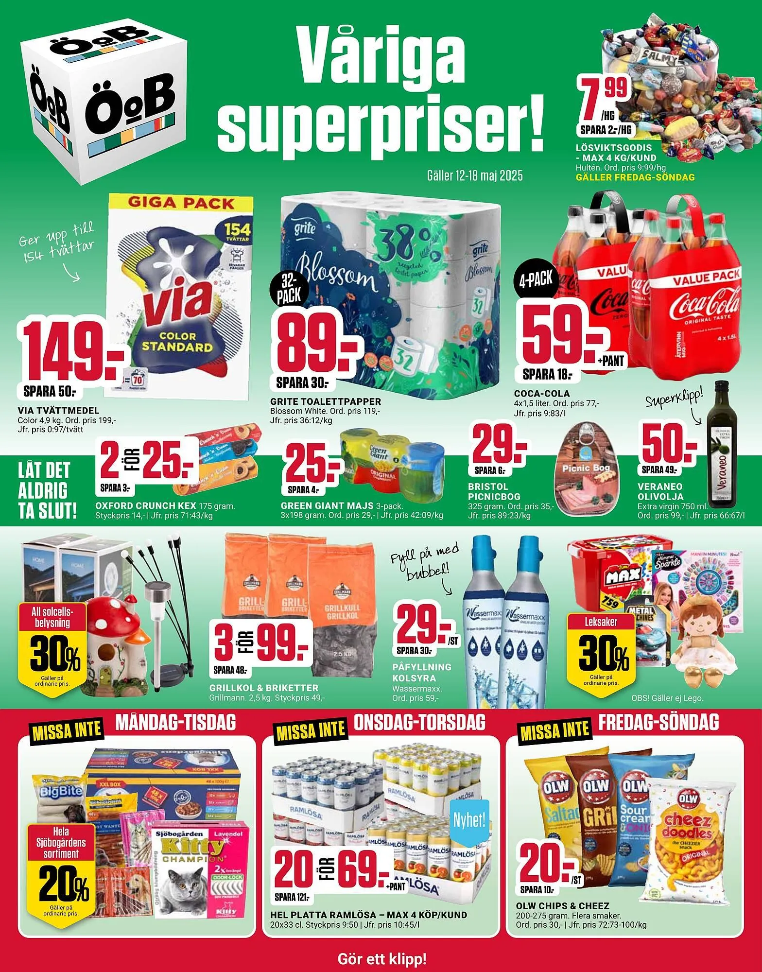 ÖoB reklamblad från 12 maj till 17 maj 2025 - Reklamblad sidor 1
