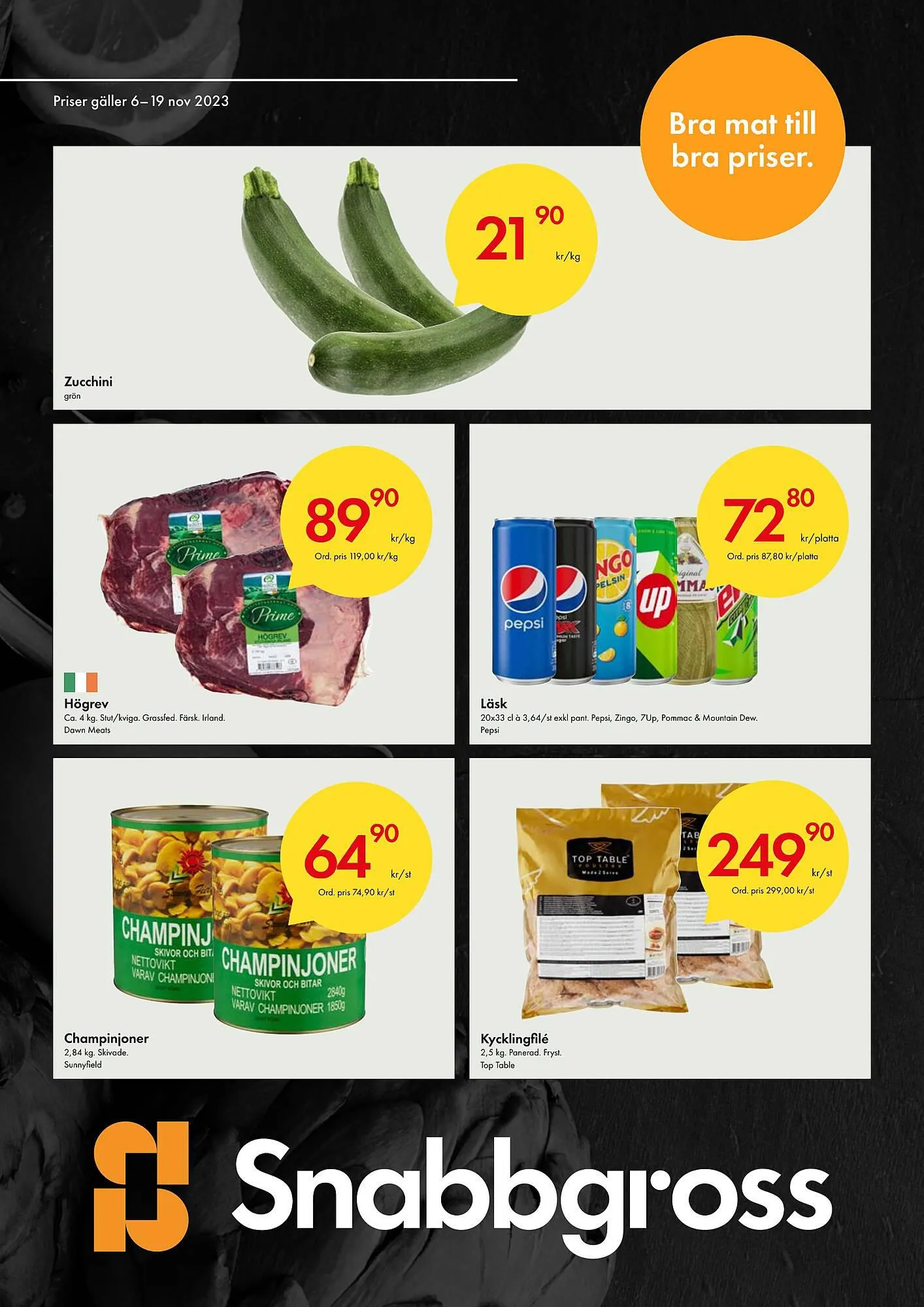 Snabbgross reklamblad från 6 november till 19 november 2023 - Reklamblad sidor 1